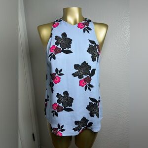 A.L.C. Top with Pink and Black Floral Design 2
